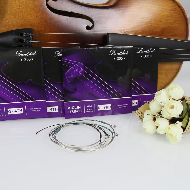 Danchet Violin Strings 4/4 D3. 2 pcs & G4. 2 pcs Senior Level, Ball End, Nickel Silver Wound 305… - Image 3